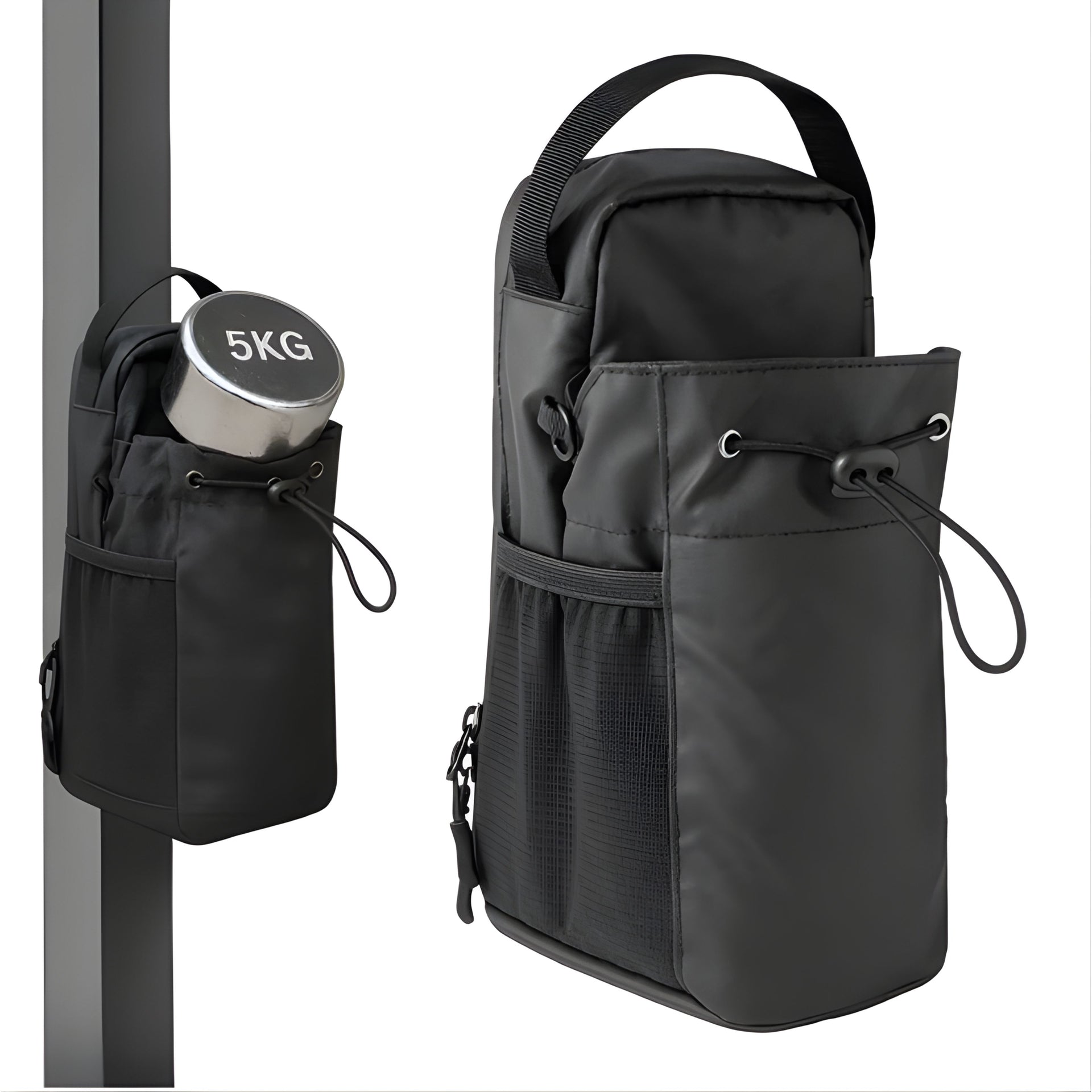 Magnetic Gym Bag Large Capacity Magnetic Carrier Bag with Phone Pocket Portable Gym Water Bottle Pouch Gym Accessories Organizer