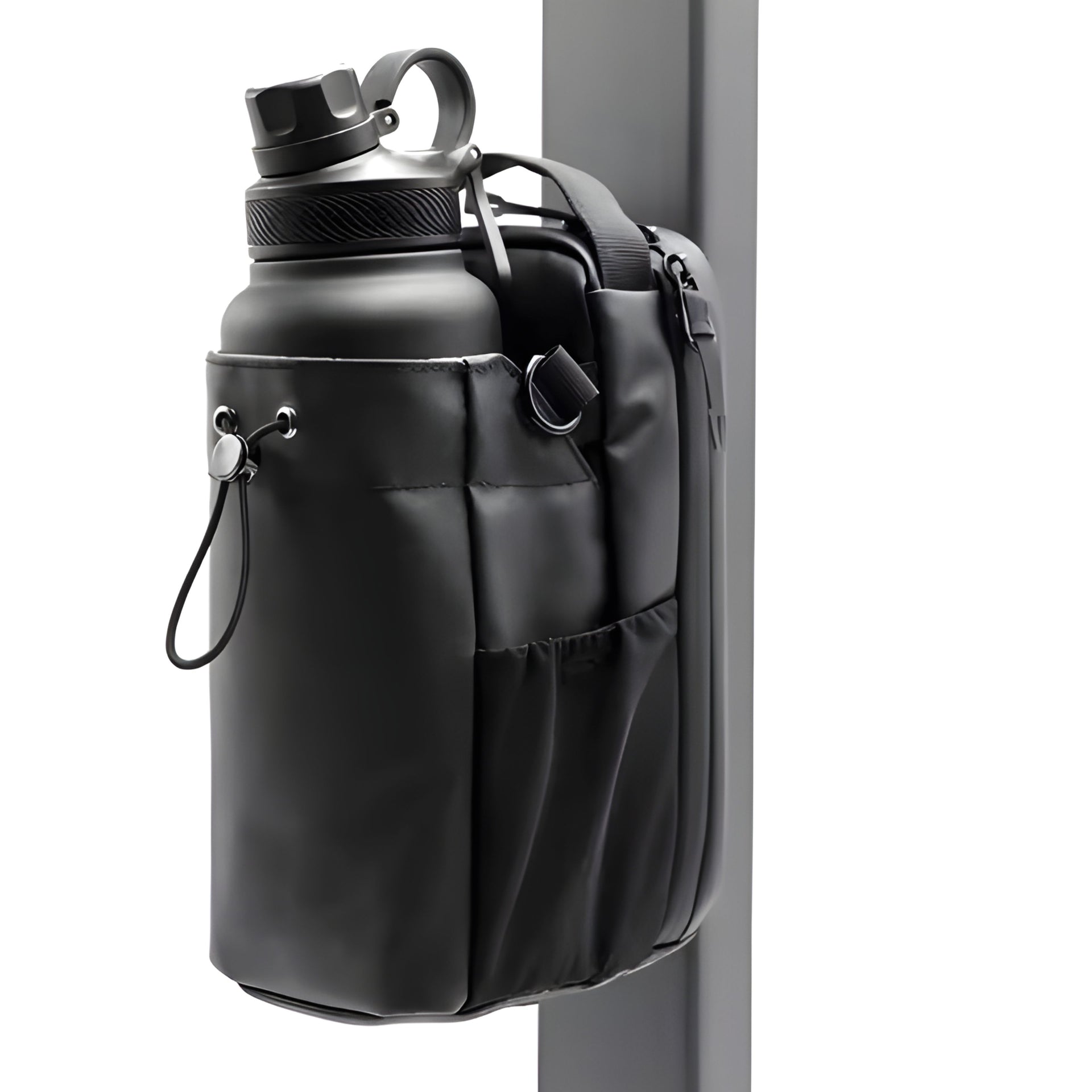 Magnetic Gym Bag Large Capacity Magnetic Carrier Bag with Phone Pocket Portable Gym Water Bottle Pouch Gym Accessories Organizer