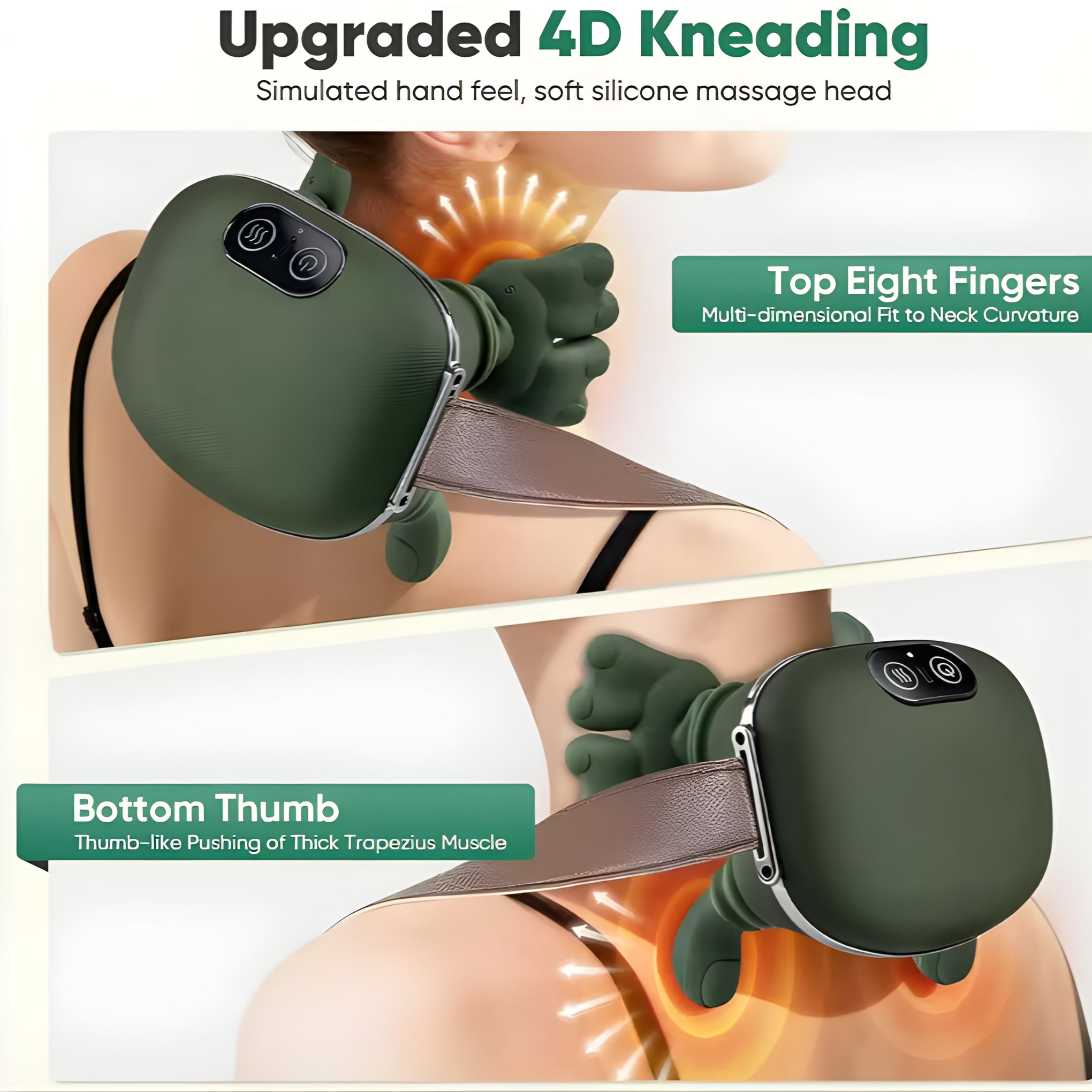 Electric Neck and Shoulder Muscle Massager Wireless Shoulder and Back Kneading Massage Shawl Neck Masajeador Relax Pain Relief