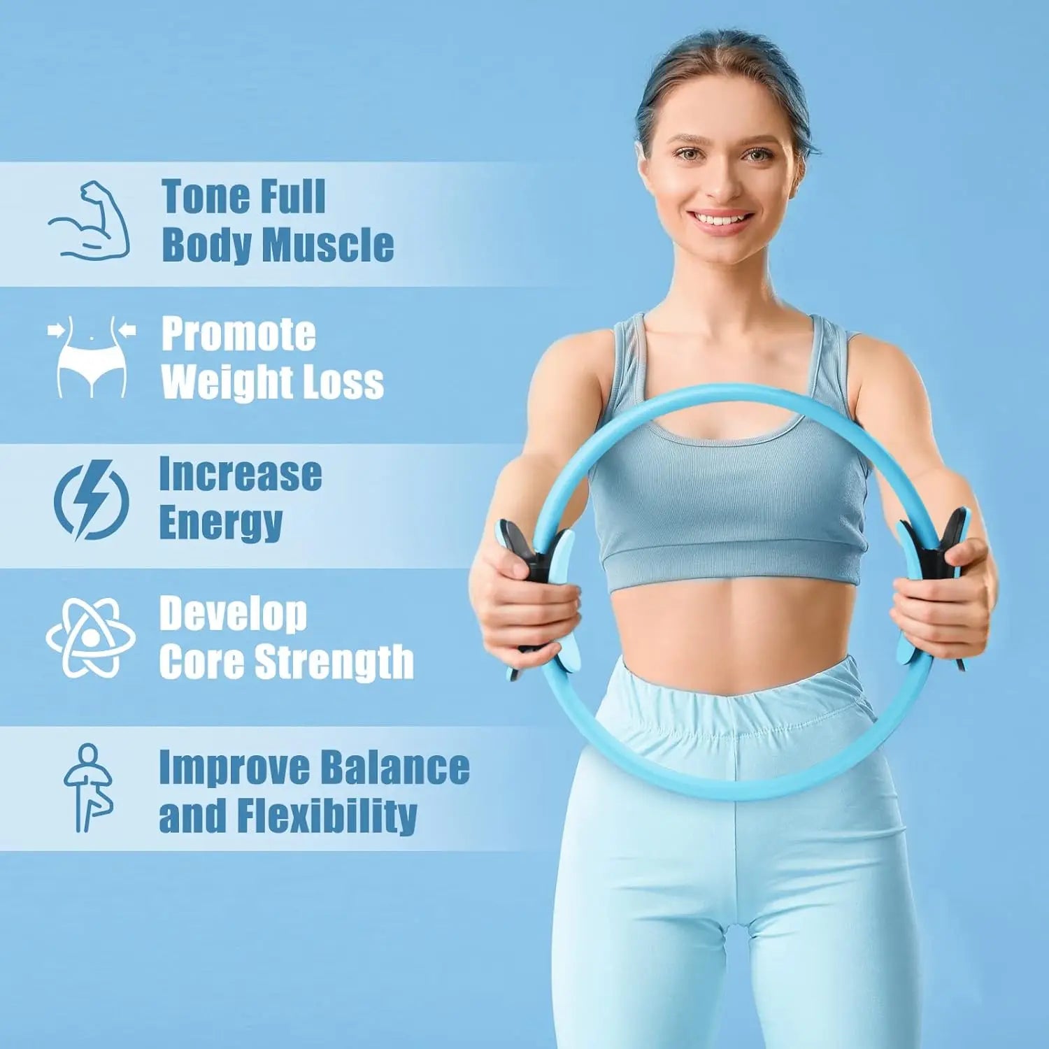 Enhance Your Yoga Practice with the Multifunctional Pilates Ring for Strengthening Pelvic Floor Muscles and Improving Flexibility